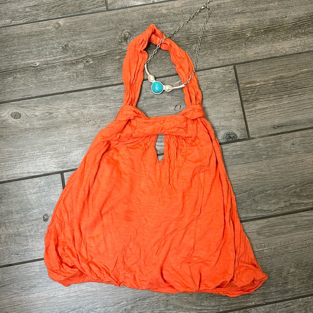 Bebe orange/mango keyhole halter top 🧡🧡🧡